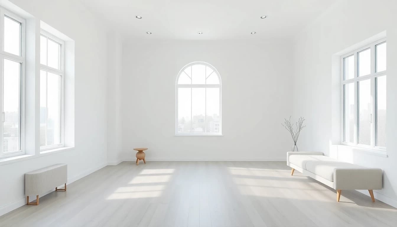 KI Raumgestaltung Vorher - Wohnzimmer ohne Design